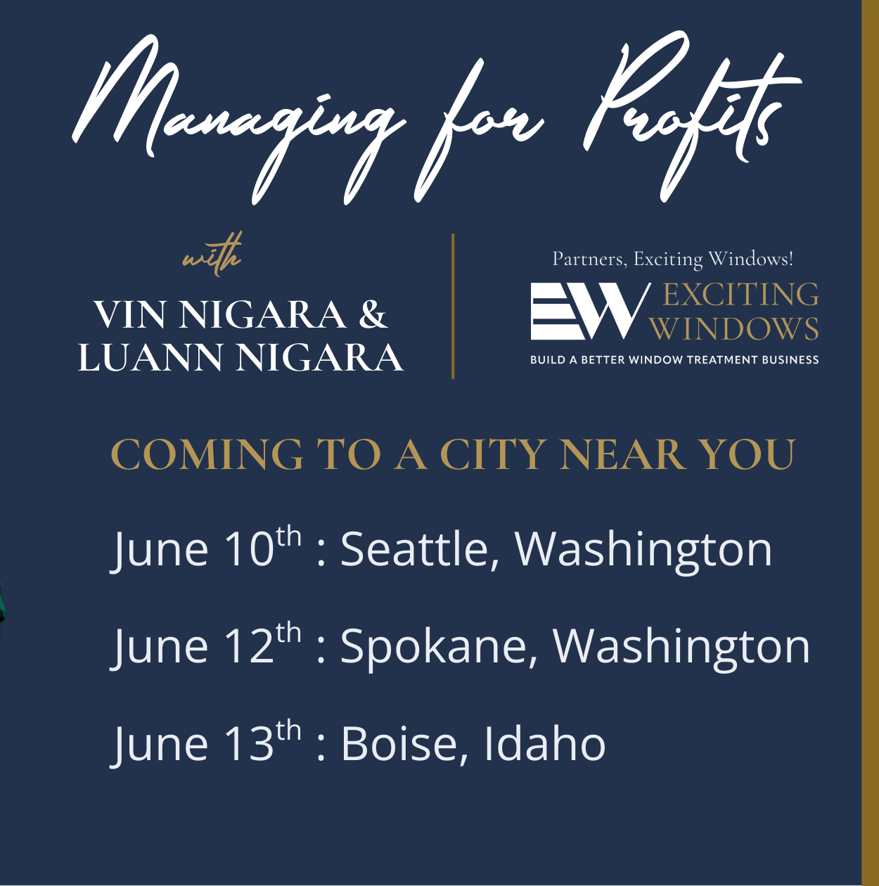 Managing for Profits Tour